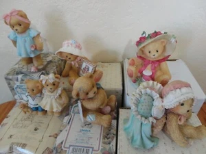 Lot of 6 Cherished Teddies Bernard & Bernice Jasmine Sylvia Diana Lorraine Janet - Picture 1 of 16