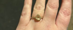 Engagement ring size 8 rose gold, morganite stone