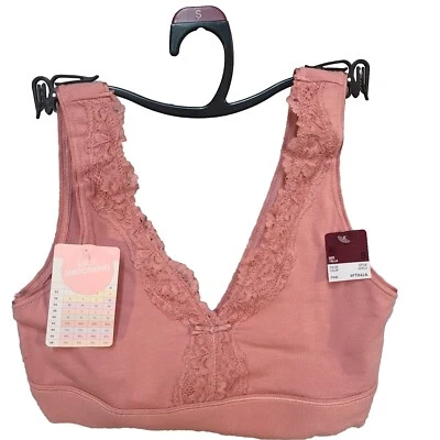 Fruit Of The Loom Bralette Bra Size Small Rose Cotton See Size Chart - Image 1 of 4