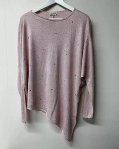 Women’s Phase Eight Batwing Jumper Size M Wool Asymetric Poncho Style Pink NEW - Picture 1 of 18