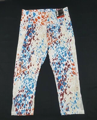 Fila Sport Womens High Rise Activewear legging  above calf multi-color Training - Image 1 of 4