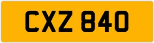 CXZ 840 C 3x3 DATELESS PRIVATE NUMBER PLATE CAM COL CHRIS CHAS CHARLIE CAL CON - Picture 1 of 1