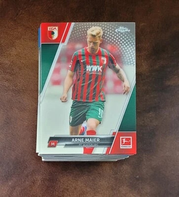 Juego de cartas base completo Topps 2021-22 cromadas Bundesliga #1-100 Foto 1 de 4