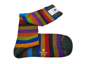 GALLO Calza Lunga Uomo Cotone Invernale Socks Fantasia Righe Taglia 40- 45 - Foto 1 di 4