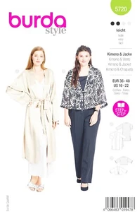 Burda Style Schnittmuster Nr. 5720 - Kimono & Jacke - Morgenmantel - Bindeband - Bild 1 von 9