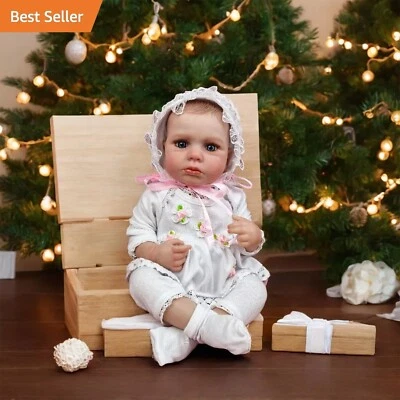 45CM Reborn Baby Puppe Handgefertigt Ganzkörper Silikon-Vinyl XMAS Geschenk DE - Bild 1 von 4