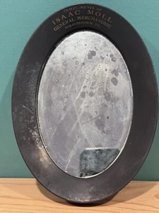 Antique Advertising Tin Mirror Isaac Moll General Merchandise Strausstown PA - Picture 1 of 5