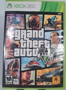 Grand Theft Auto V GTA 5 Microsoft Xbox 360 Complete with Map + Manual Tested - Picture 1 of 5