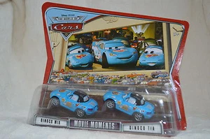 Disney Pixar World of CARS "DINOCO MIA & DINOCO TIA" Movie Moments Set of 2 NIP - Picture 1 of 2
