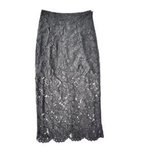 Forever 21 Midirock schwarz Spitze halbtransparent Größe Small Blumenmuster Party Büro Date - Bild 1 von 10