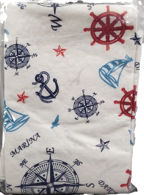 Printed Ironing Board Cover(for 54" boards) NAUTICAL THEME,SAILBOATS,COMPASS,AFY - Image 1 of 4