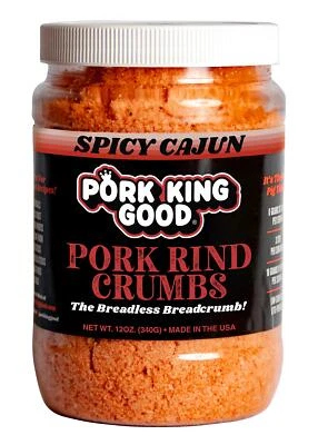 	Migas de pan de corteza de cerdo sin sazonar Pork King bajas en carbohidratos ceto paleo gluten-f... Foto 1 de 4