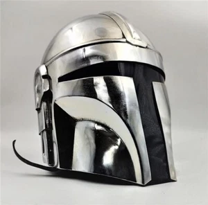 Mandalorian Steel Helmet Cosplay Star War Boba Fett Helmet for Halloween Gift - Picture 1 of 6