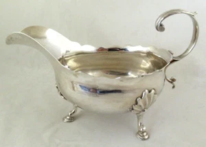 Solid Silver 18th.C ANTIQUE CREAM JUG - Hallmarked:- LONDON 1763 - Picture 1 of 10