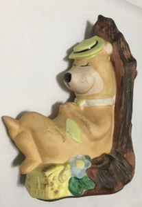 Vintage Hannah Barbera Yogi Bär Keramik Lampenschirm Nachtlicht 1984 *ohne Licht - Bild 1 von 18