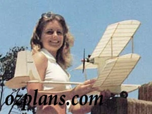 Whing Ding II Biplane 42" WS PRINTED RC MODEL AIRPLANE PLANS TEMPLATES - Picture 1 of 3