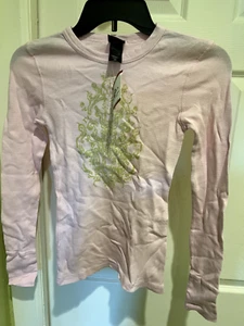 Starr Luna Women's T Shirt Thermal Graphic Crew Neck in PINK SIZE SMALL MSRP $46 - Picture 1 of 4