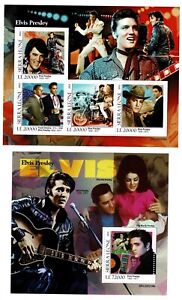 Sellos Elvis Presley 2022 Sierra Leona 1935-1977 Harley stamps music
