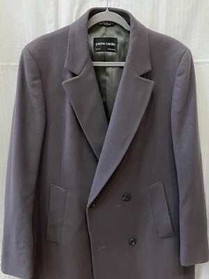 Men's Vintage Pierre Cardin Ash Gray, Double-Breasted, Wool Coat Sz L - Image 1 of 4