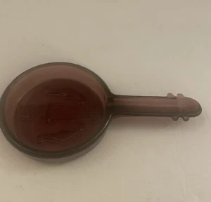 Portacenere/Posacenere vintage in vetro ametista viola con anello banjo - Foto 1 di 7
