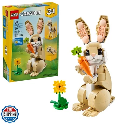 LEGO Creator 3 in 1 Cute Bunny Toy - Building Toy Set with 3 Build Options, B - Image 1 of 4