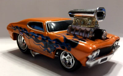 MUSCLE MACHINES  1969 CHEVY CHEVELLE SS  396 1/64 - 69 CHEVY - FLAMES - Image 1 of 4