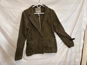 Bitten Sarah Jessica Parker Cord Mantel Jacke Grün Größe XTRA LARGE - Bild 1 von 6