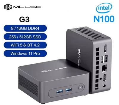 Mini PC Intel 16GB RAM 512GB WIndows 11 SSD WiFi Bluetooth MLLSE G3 - Immagine 1 di 4