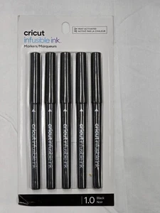 Cricut 2007960 Infusible Ink Markers, Black Medium-Point Markers (1.0), 5 Count - Picture 1 of 2