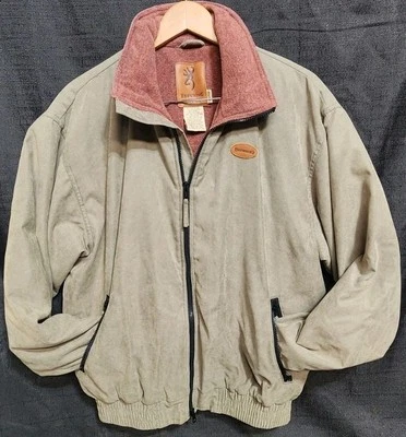 Abrigo Chaqueta Browning Vintage Cremallera Aislado Caza Exterior Armas de Fuego Para Hombres Talla XL  Foto 1 de 4
