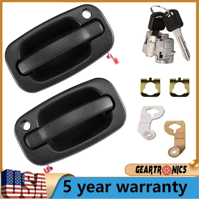 For 2001-2006 GM Chevy Silverado Tahoe Exterior Door Handle & Lock Cylinder - Изображение 1 из 4
