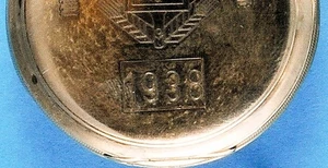 Zentra Cal. 62 Edelstahl Herren Taschenuhr Reichsarbeitsdienst 1938 - Picture 1 of 1