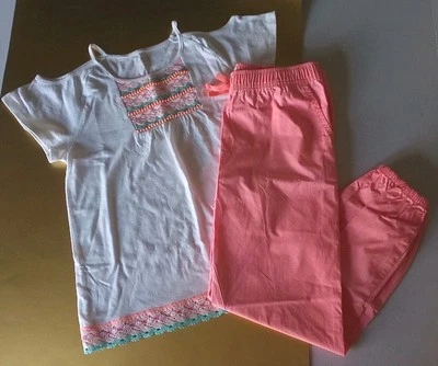 The Childrens Place Girls Boho style 12/14 Crochet Tank & Pants/carpis   - Image 1 of 4