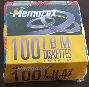 Memorex 100 IBM Floppy Disks Rainbow 1.44mb - Picture 1 of 6