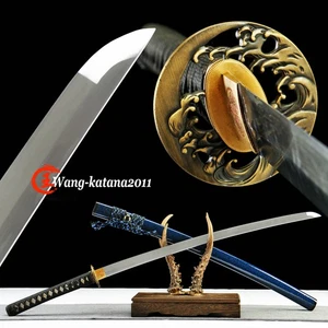40" Handmade Blue Sharp Real Japanese Samurai Katana Sword Full Tang 1095 Steel - Picture 1 of 10