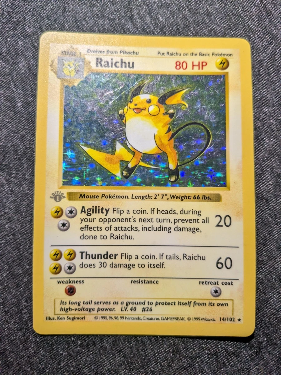 Raichu Pokémon TCG 1st Edition Individual Trading Card Games for