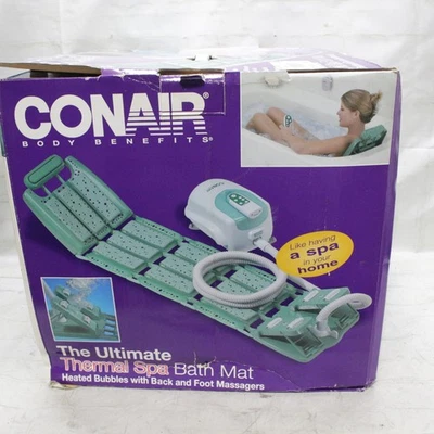 Conair The Ultimate Thermal Spa Bath Mat Heated Bubbles W/Foot Massage NEW - Image 1 of 4