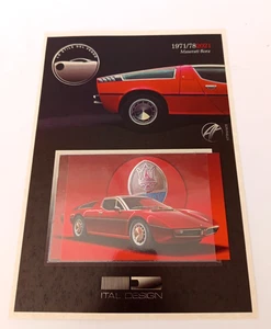 ♥ BLATT + POSTKARTE MASERATI BORA 1971/78 2021 2021 AUTO F16 - Bild 1 von 2