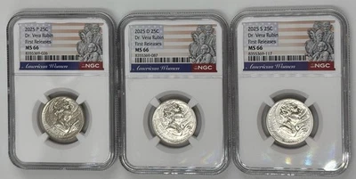 2025 PDS DR VERA RUBIN AMERICAN WOMEN P D S AWQ NGC MS66 🔥FIRST RELEASES🔥 - Image 1 of 3