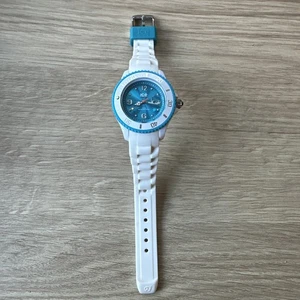 Ice-Watch White Quartz Watch with Silicone Strap Blue Highlights - Picture 1 of 3