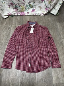 Jack Wills Men’s Red Flan Longsleeve Checkered Shirt - UK Size L (RRP £59.95) - Picture 1 of 8