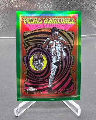 2025 Topps Chrome Baseball Pedro Martinez Ultra Violet All-Star Green 95/99 Card - Image 1 of 2