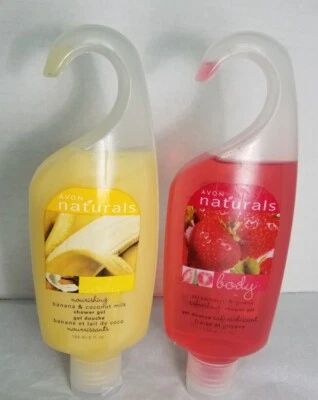 Avon Naturals Mixed Lot Body Shower Gel Banana Coconut Milk/ Strawberry 5oz. ea. - Image 1 of 4