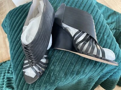 Vince Camuto Wedge Heel Black Gladiator Cage Style Sandals Size 6.5 EUR 40 BNWOT - Image 1 of 4