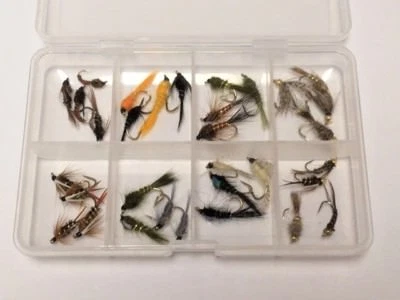 Mosca Pesca Ninfa Selezione 32 Fly Confezione Trote Mosche Incluso Perlina Teste - Photo 1/4