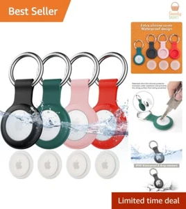 AirTag Accessories: 4 Pack Waterproof Keychain Cases - Soft & Scratch-Resistant - Photo 1 sur 8