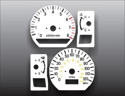 Cuadro de instrumentos deportivo Mitsubishi Montero 1998-2003 indicadores faciales blancos Foto 1 de 4
