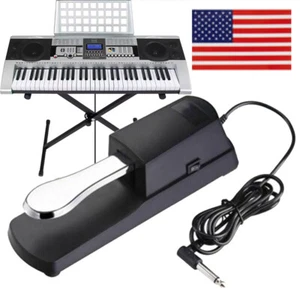 Sustain Pedal Sustain Foot Pedal with Polarity Switch For Casio Yamaha Roland - Picture 1 of 7
