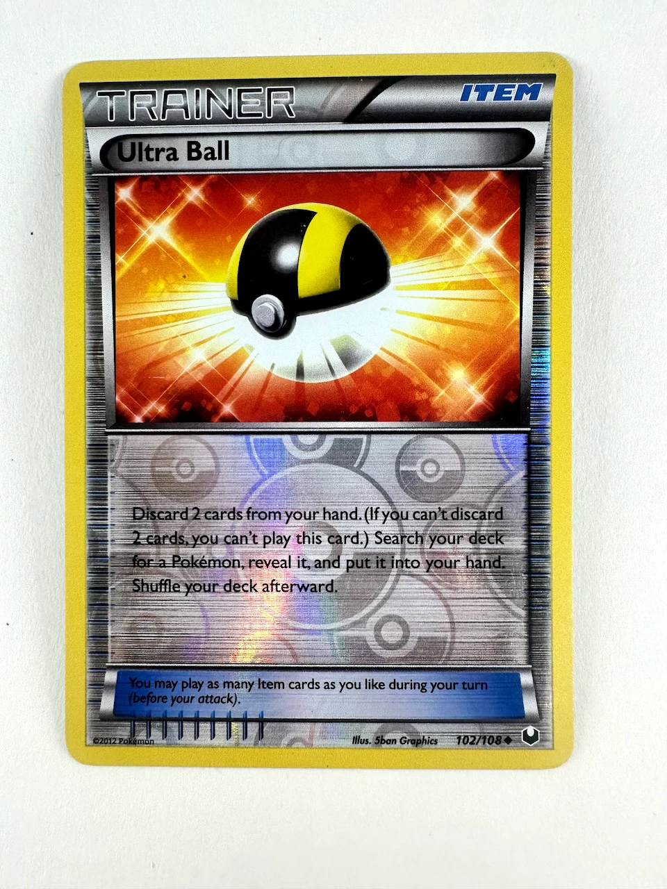 Ultra Ball - 102/108 - Uncommon Reverse Holo LP Pokemon Dark Explorers
