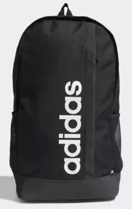 Adidas Essentials Linear 22.5L Backpack School/Work/Gym Black-White FREE SHIP - Picture 1 of 6